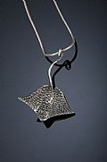 Spotted Eagle ray pendant - Nature Art by Rick Geib